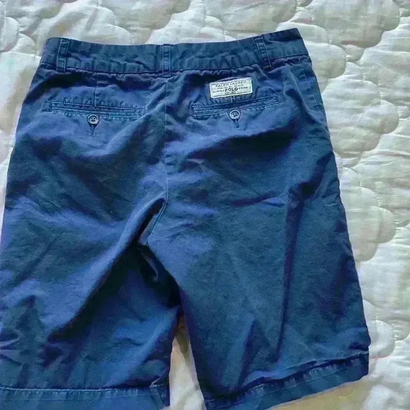 Polo Ralph Lauren Boys’ Classic Chino Shorts Solid  Navy Blue Size 14 youth - Picture 4 of 9